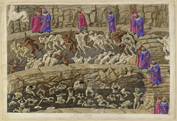 La Divina Commedia, Inferno XVIII. Virgilio e Dante nell