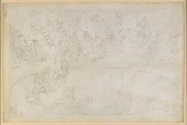 La Divina Commedia, Inferno XVII. Virgilio e Dante nel settimo cerchio dell’Inferno, terza fascia: i violatori dell’ordine divino nel deserto di fiamme, la punizione degli usurai; discesa nelle profondità sul dorso di Gerione