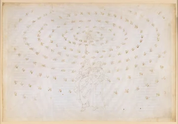 La Divina Commedia, Paradiso XXIV. Ottava sfera (cielo delle stelle fisse): Beatrice chiede a Pietro di mettere alla prova il suo allievo nella vera fede, la prima virtù teologale; la professione di fede di Dante
