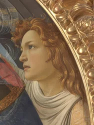 Maria con bambino e cinque angeli