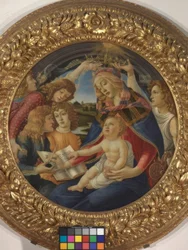 Maria con bambino e cinque angeli