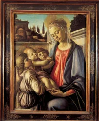 Maria con bambino e due angeli