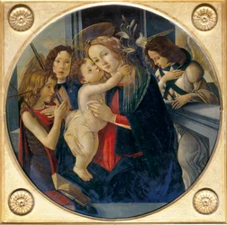 Madonna con Bambino, giovane San Giovanni Battista e angeli
