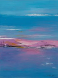 Riflessi rosa, 2019 (acrilico su tela)
