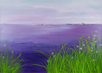 Bagliore viola, 2019 (acrilico su tela)