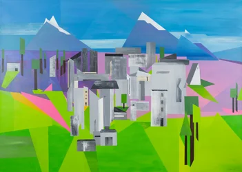 Estate in città, 2020 (acrilico su tela)