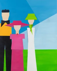Passeggiata domenicale, 2020 (acrilico su tela)