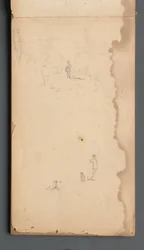 Taccuino, pagina 02: Figura in un Paesaggio con Cane