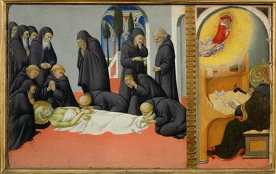 La morte di San Girolamo tra i suoi discepoli: appare a San Cirillo, vescovo di Gerusalemme ...