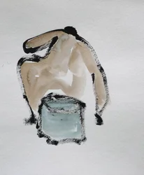 Schizzo astratto di nudo