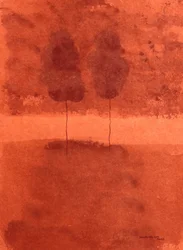 Paesaggio astratto rosso