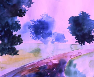 Sentiero rosa da sogno
