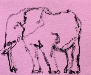Schizzo espressivo di elefante