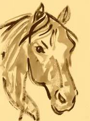 Schizzo espressivo di cavallo