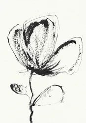 Fiore espressivo a inchiostro