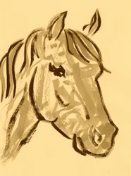 Grazioso schizzo di cavallo