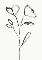 Schizzo floreale minimalista