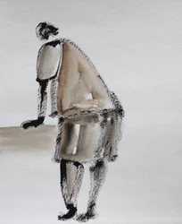Figura in posizione minimalista