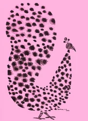 Pavone rosa maculato