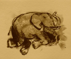 Disegno giocoso di elefante