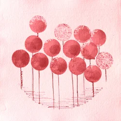 Fioriture circolari rosse