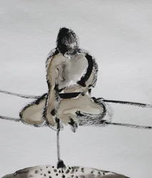 Schizzo di meditazione samurai