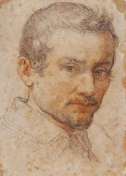 Testa di un giovane uomo leggermente girata a destra