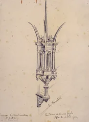 Copia di una lampada in ferro battuto di Nicolas Grosso