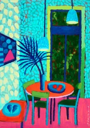 Les Fruits # , 2023 (acrilico su tavola)