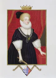 Ritratto di Lady Catherine Grey (circa 1538-1668), contessa di Kent, da «Memorie della corte della regina Elisabetta», pubblicato nel 1825