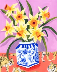 Narcisi dai colori vivaci e tigri
