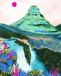 Le cascate di Vibrant Mountain