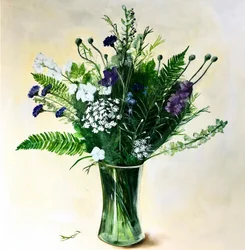 Fiori di Lotties, 2023 (acrilico su tavola)
