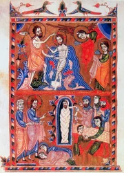 Battesimo di Gesù e la Resurrezione di Lazzaro, 1336