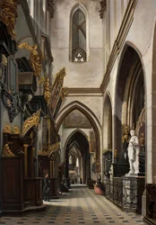 Veduta della navata della Cattedrale di Wawel