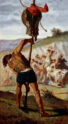 Studio per il trionfo di Mario, di Francesco Saverio Altamura (1822-1897), olio su tela, 234x352 cm
