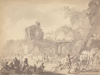 Soldati in un paesaggio