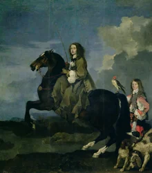 Cristina di Svezia (1626-89) a cavallo