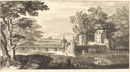 Paesaggio con castello