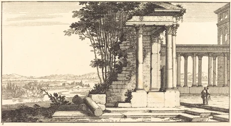 Paesaggio con rovine classiche