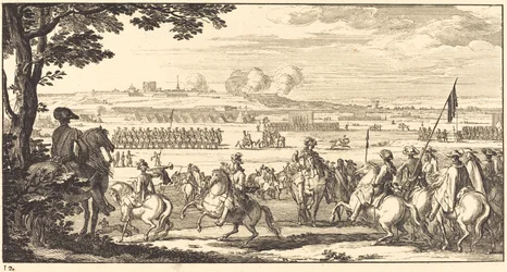 Paesaggio con un esercito