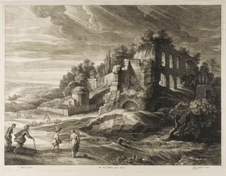 Paesaggio con le grandi rovine, da I piccoli paesaggi