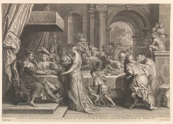 Salomè mostra la testa di Giovanni Battista a Erode
