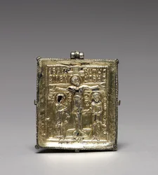 Enkolpion con la Crocifissione e i Santi Teodoro e Giorgio