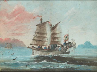Una giunca in mare