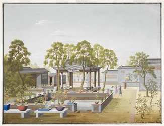Disegno del giardino di un mercante cinese