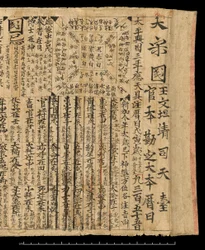 Almanacco per AD 978, Dunhuang Mogao, Cina, c.978