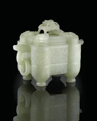 Vaso arcaistico e coperchio, Tulu, Periodo Qianlong (1736-95)