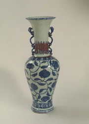 Vaso Ming blu e bianco