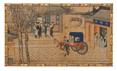 Una delle ventiquattro scene del Sogno della camera rossa